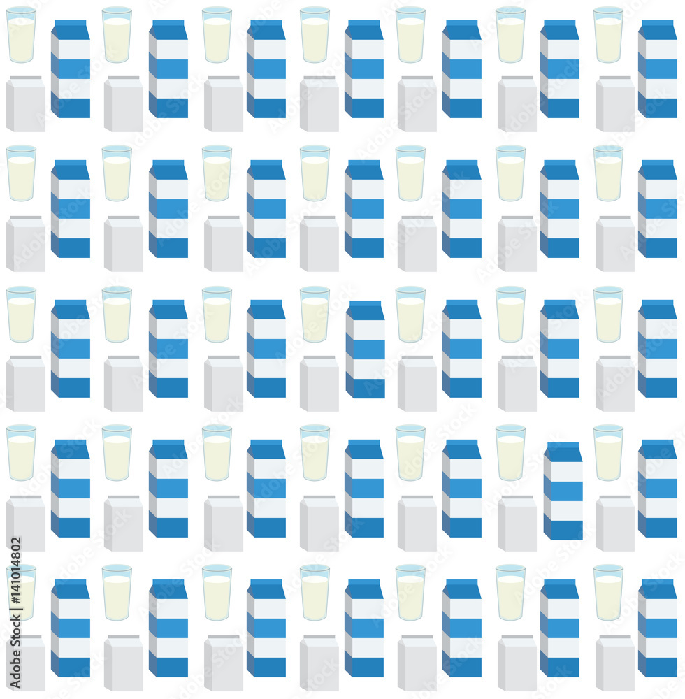 Milk box and glass pattern Milk box and glass pattern