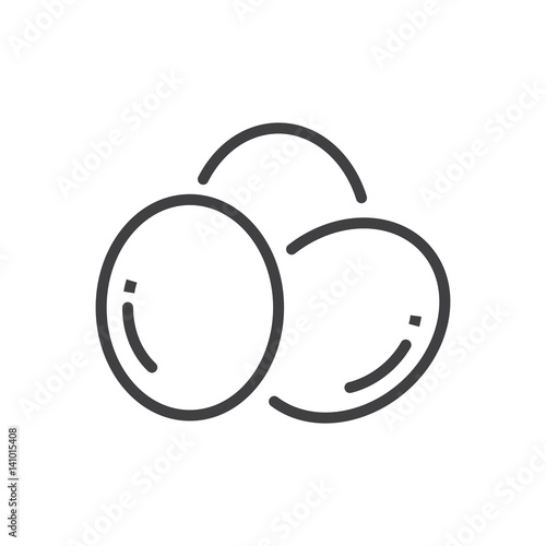 egg 3 balls Farm icon line style