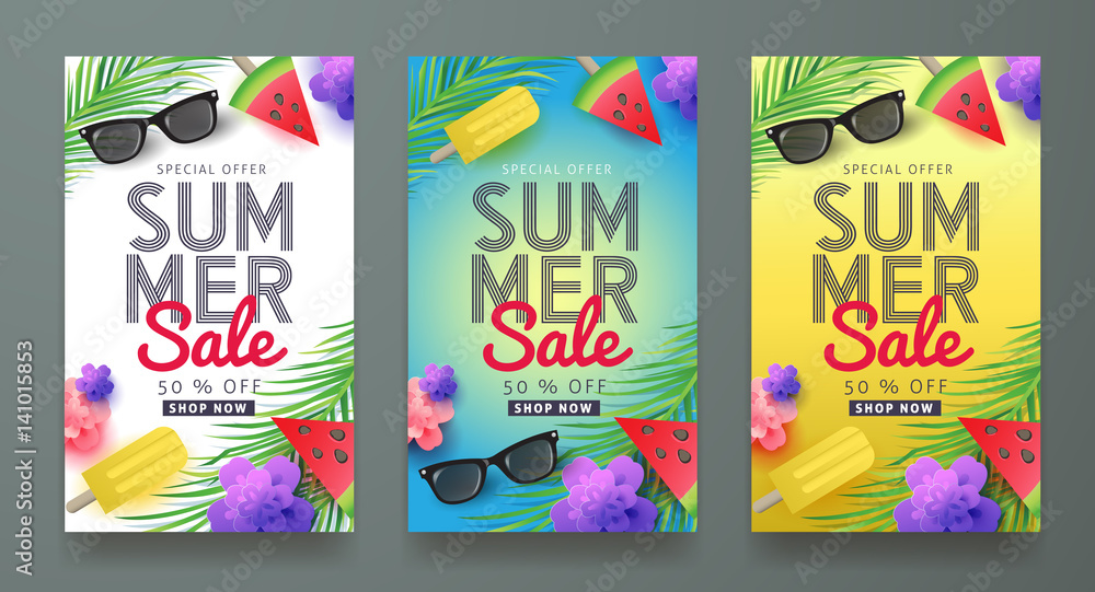 Summer sale background layout for banners,Wallpaper,flyers, invitation, posters, brochure, voucher discount.Vector illustration template.