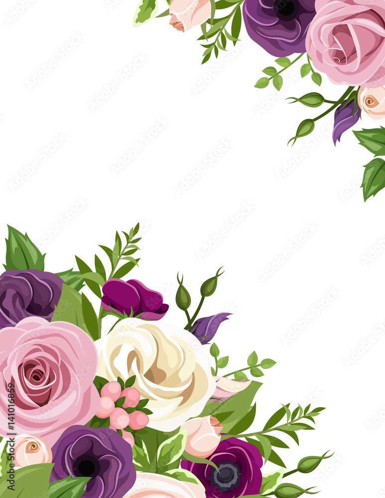Cute Purple Purse with Pink Flowers and Light Green Background Stock  Illustration - Illustration of flowers, vector: 125126013
