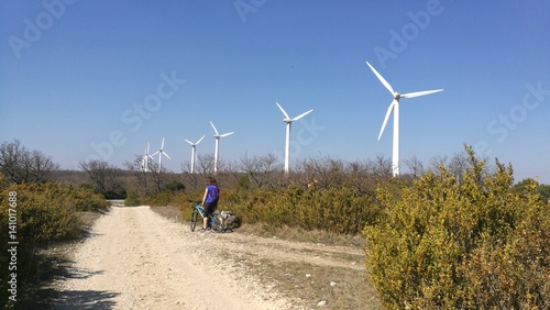 Vélo et éolienne