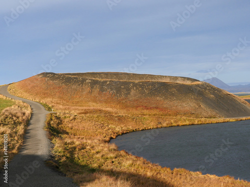 Pseudokrater am See Myvatn in Island