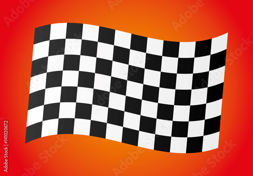 Checkered sport flag.