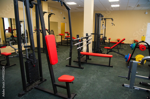 Gym interior with equipment