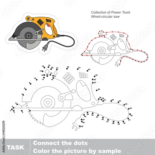 Electric power tool. Engine tools. Vector numbers game.