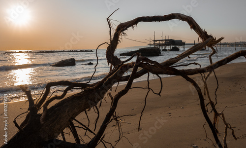 The ancient fishing on travocchi in the province of Chieti