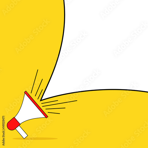 Marketing and advertisement concept background with loud speaker