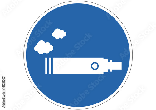 Schild E-Zigarette erlaubt