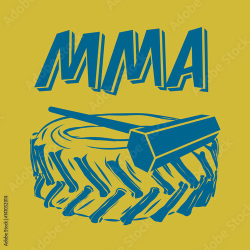 Tractor tire and sledgehammer