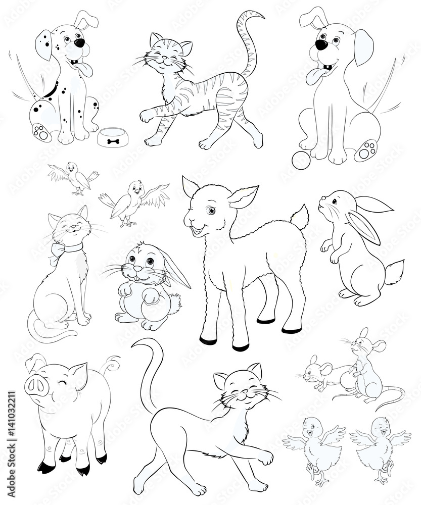 Animals on the farm coloring pages Animals on the farm coloring pages