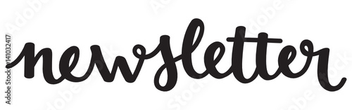 NEWSLETTER hand lettering icon