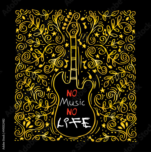 Music concept illustration for poster or decoration