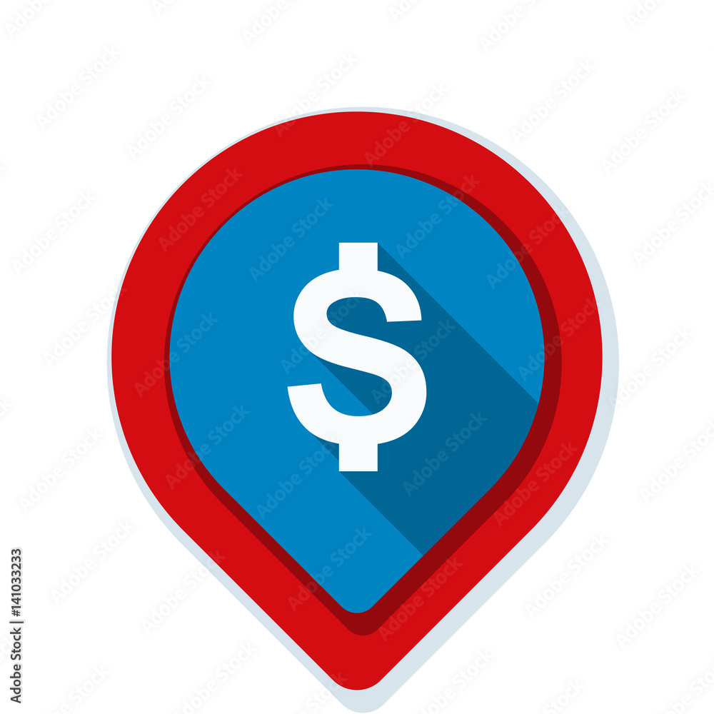 Dollar Bank Navigation Pointer illustration Dollar Bank Navigation Pointer illustration