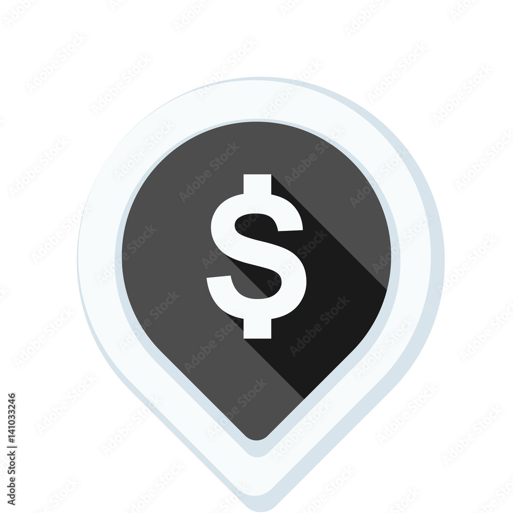 Dollar Bank Navigation Pointer illustration Dollar Bank Navigation Pointer illustration