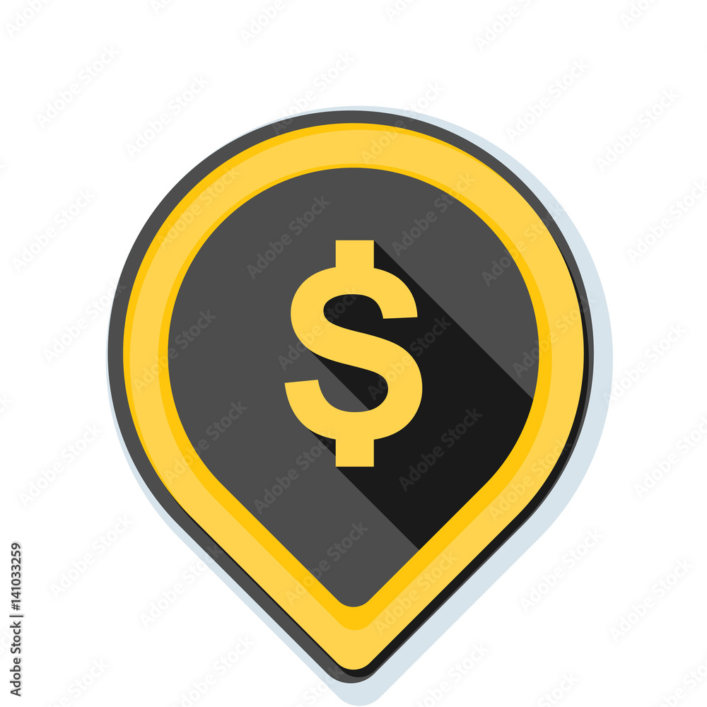 Dollar Bank Navigation Pointer illustration Dollar Bank Navigation Pointer illustration
