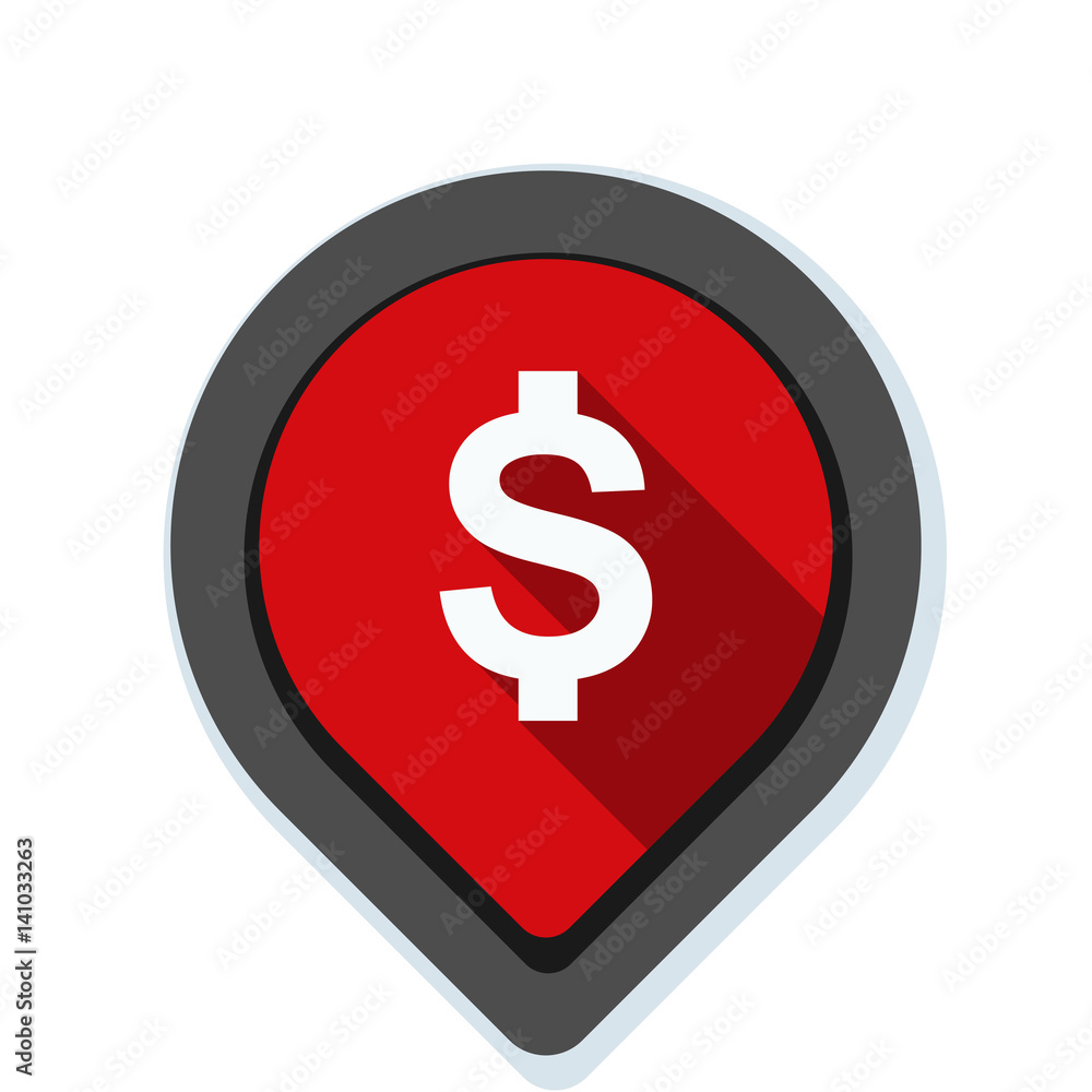 Dollar Bank Navigation Pointer illustration Dollar Bank Navigation Pointer illustration
