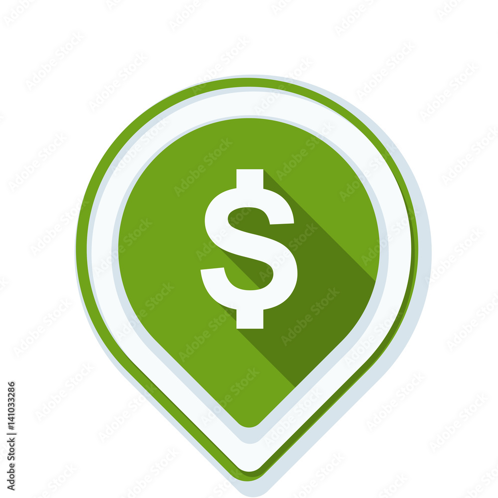 Dollar Bank Navigation Pointer illustration Dollar Bank Navigation Pointer illustration