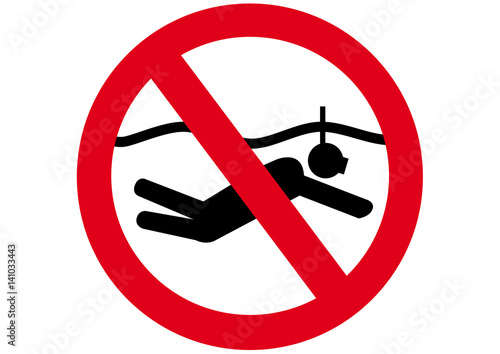 Schild Schnorcheln verboten