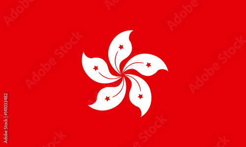 Hongkong Flag, official colors and proportion correctly