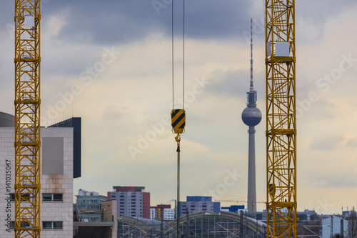 Photography cranes in berlin germany