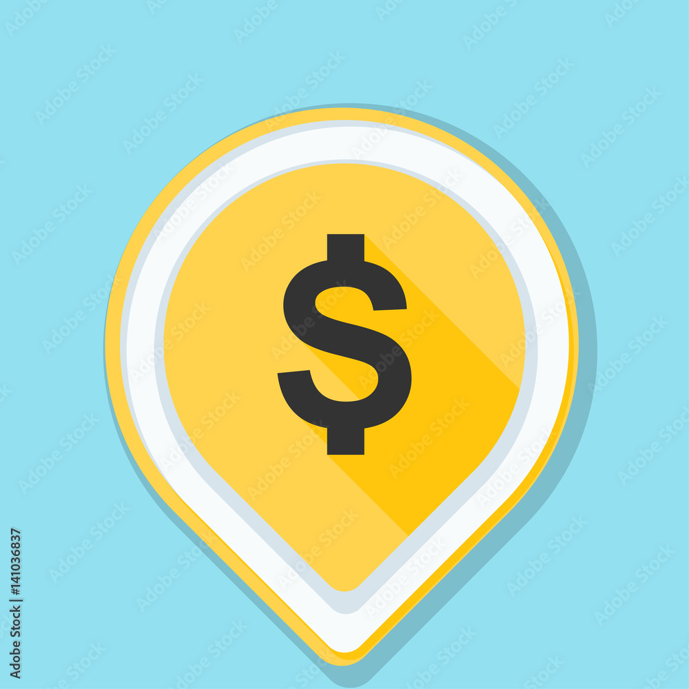 Dollar Bank Navigation Pointer illustration Dollar Bank Navigation Pointer illustration