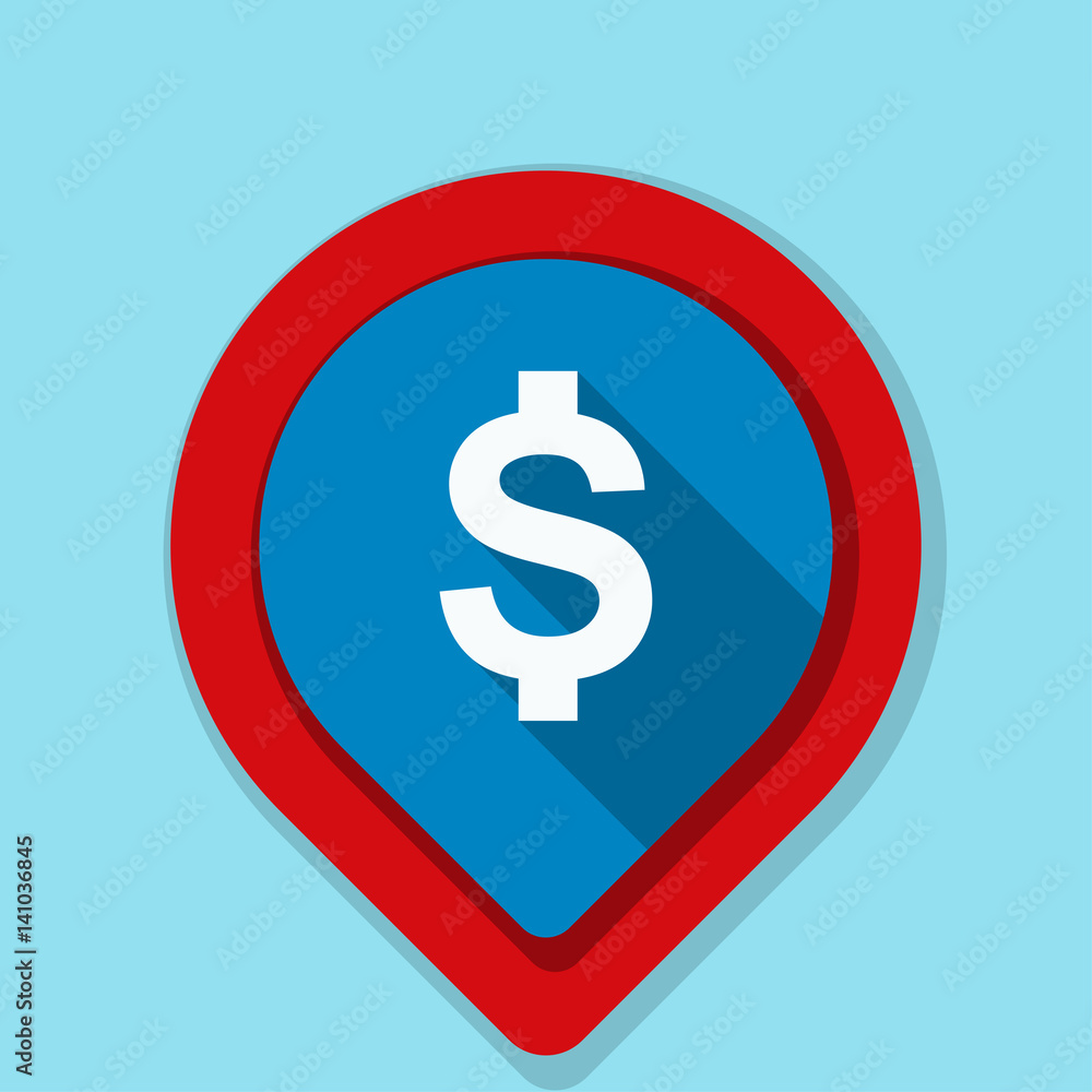 Dollar Bank Navigation Pointer illustration Dollar Bank Navigation Pointer illustration