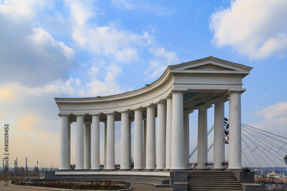 Colonnade near vorontsov palace in Odessa, Ukraine