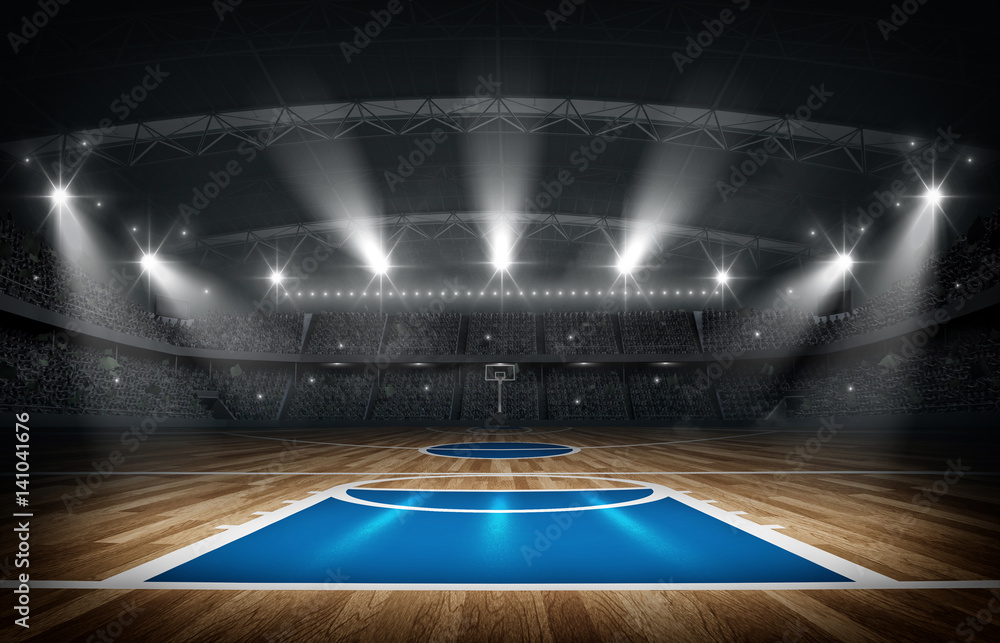 Naklejka premium Basketball arena,3d rendering