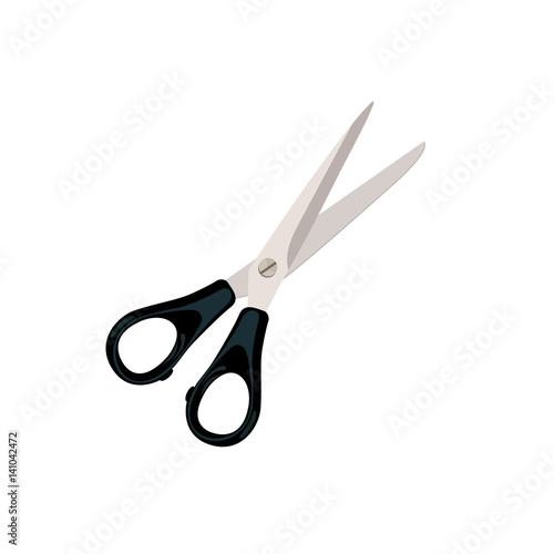 scissors, stationery, vector illustration 