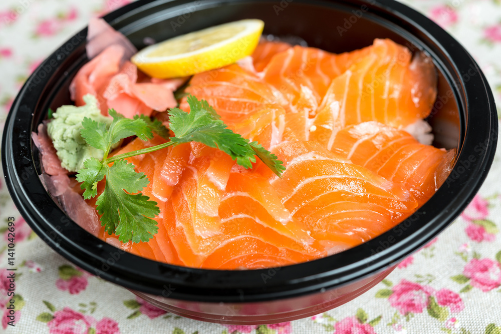 japanese food Mix Sashimi Chirashi Rice Bowl japanese food Mix Sashimi Chirashi Rice Bowl