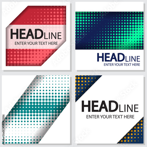 halftone Flyer style background Design Template