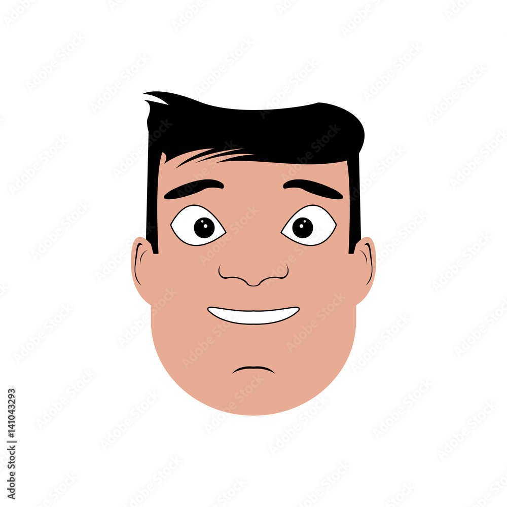 Isolated portrait of a man, Vector illustration Isolated portrait of a man, Vector illustration