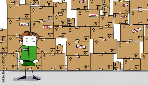 Stockage et rangement de carton - manutention