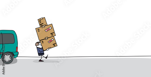 Déménagement et transport des cartons