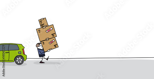 Déménagement et transport des cartons