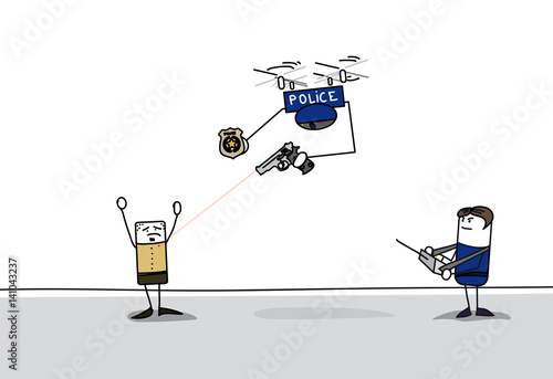 Police et Drone