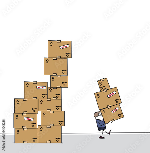 Stockage et rangement de carton - manutention