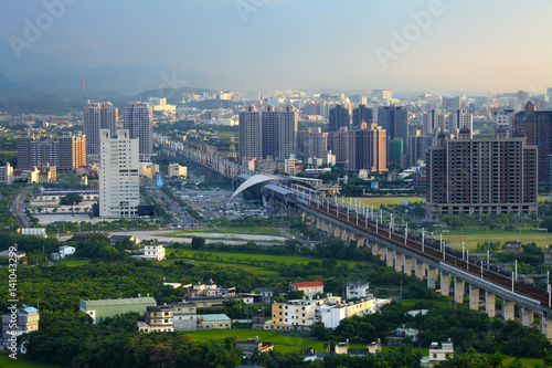 Obraz na płótnie cityscape of Zhubei city, Taiwan w salonie