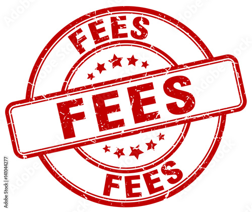 fees red grunge stamp