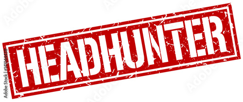 headhunter square grunge stamp