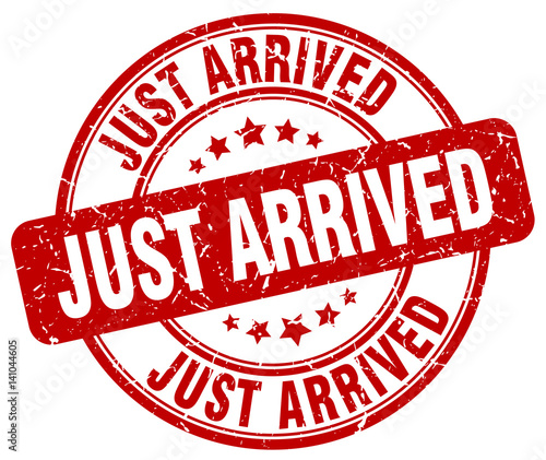 just arrived red grunge round vintage rubber stamp