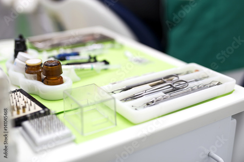 Wallpaper Mural Close up  view at set of dentist tools Torontodigital.ca