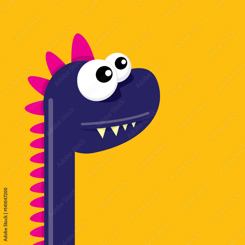 Vector cartoon funny dragon. Cartoon Dinosaur. Vector cartoon funny dragon. Cartoon Dinosaur.