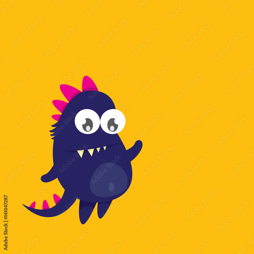 Vector cartoon funny dragon. Cartoon Dinosaur. Vector cartoon funny dragon. Cartoon Dinosaur.