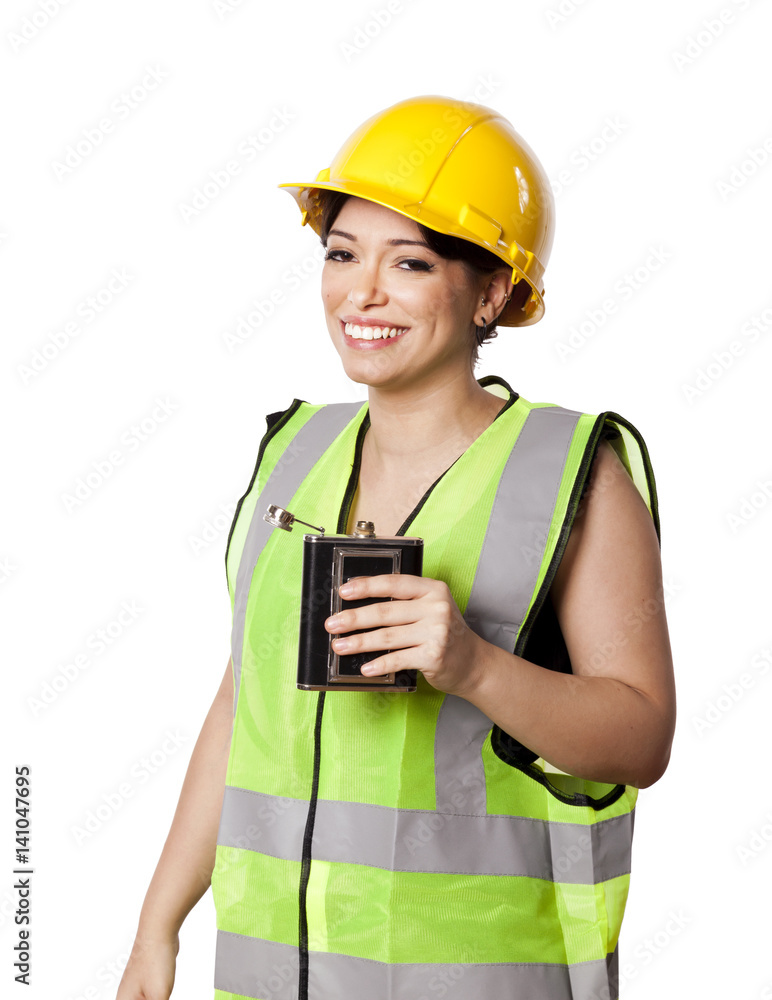 Isolated Alcohol Safety Woman Isolated Alcohol Safety Woman