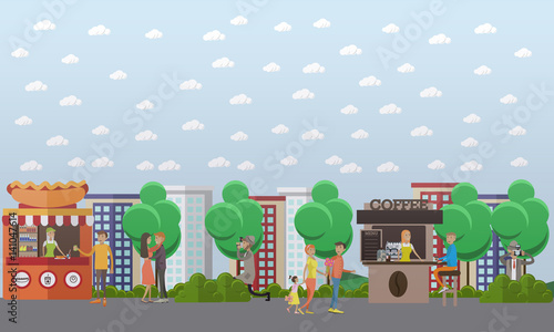Secret shadowing vector illustration in flat style