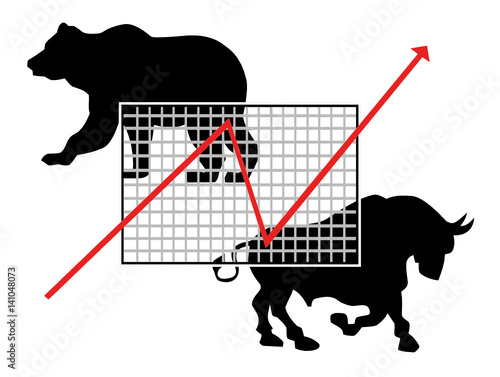 bear, bull, chart photo