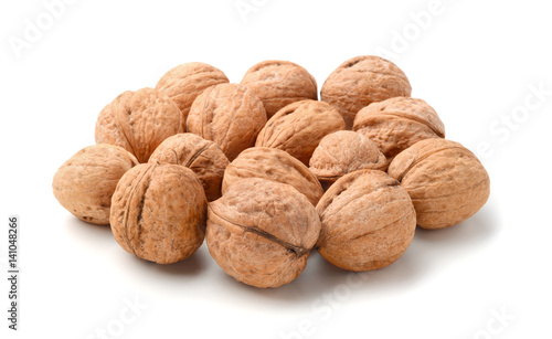 Walnuts isolated on white