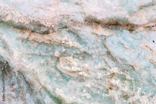 Macro mineral stone Amazonite on white background