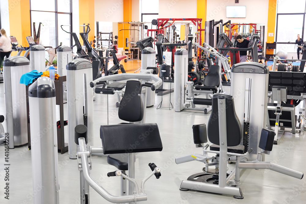 Interior of a fitness hall